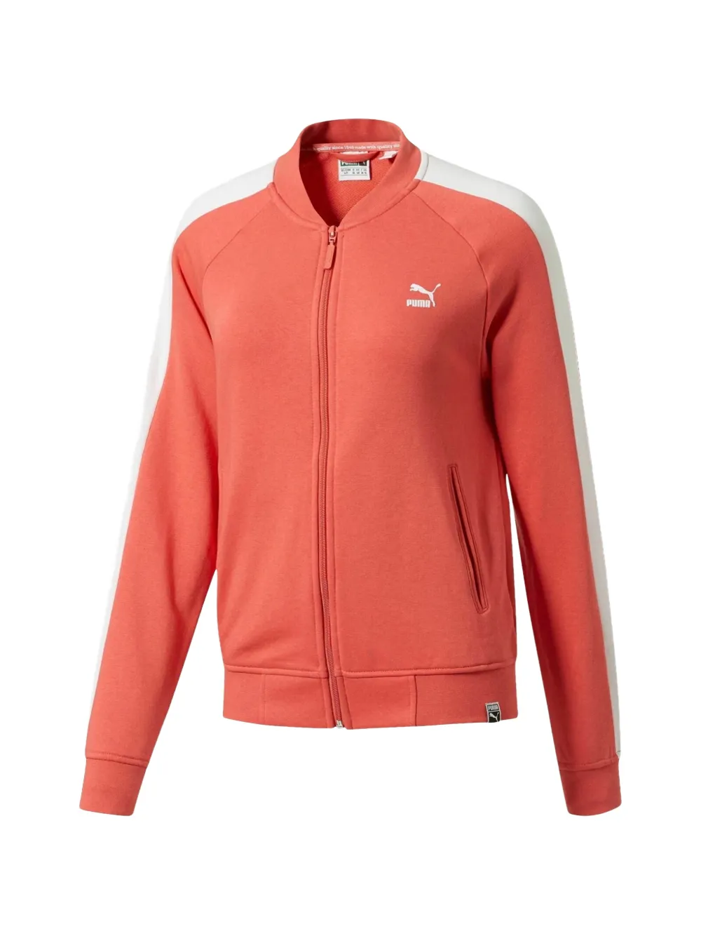 PUMA Felpa con cappuccio, zip e logo - Arancione