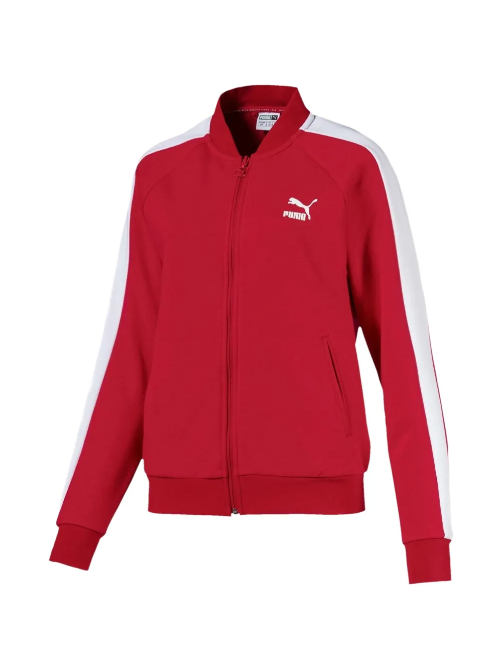 PUMA Gestreifte Sportjacke - Rot