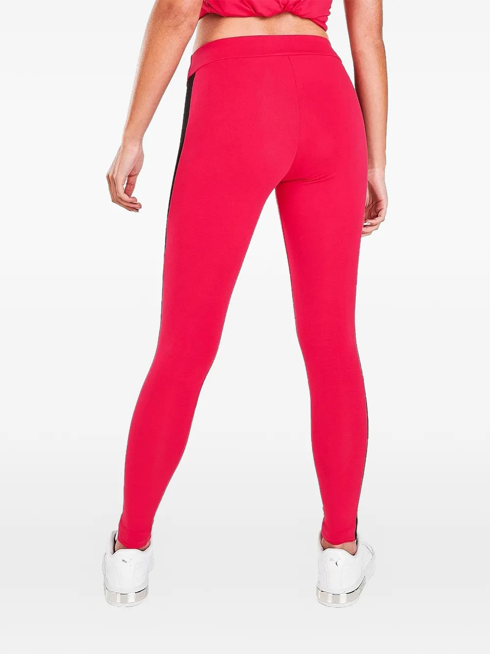 PUMA Berry Glitz T7 L gestreepte legging Roze