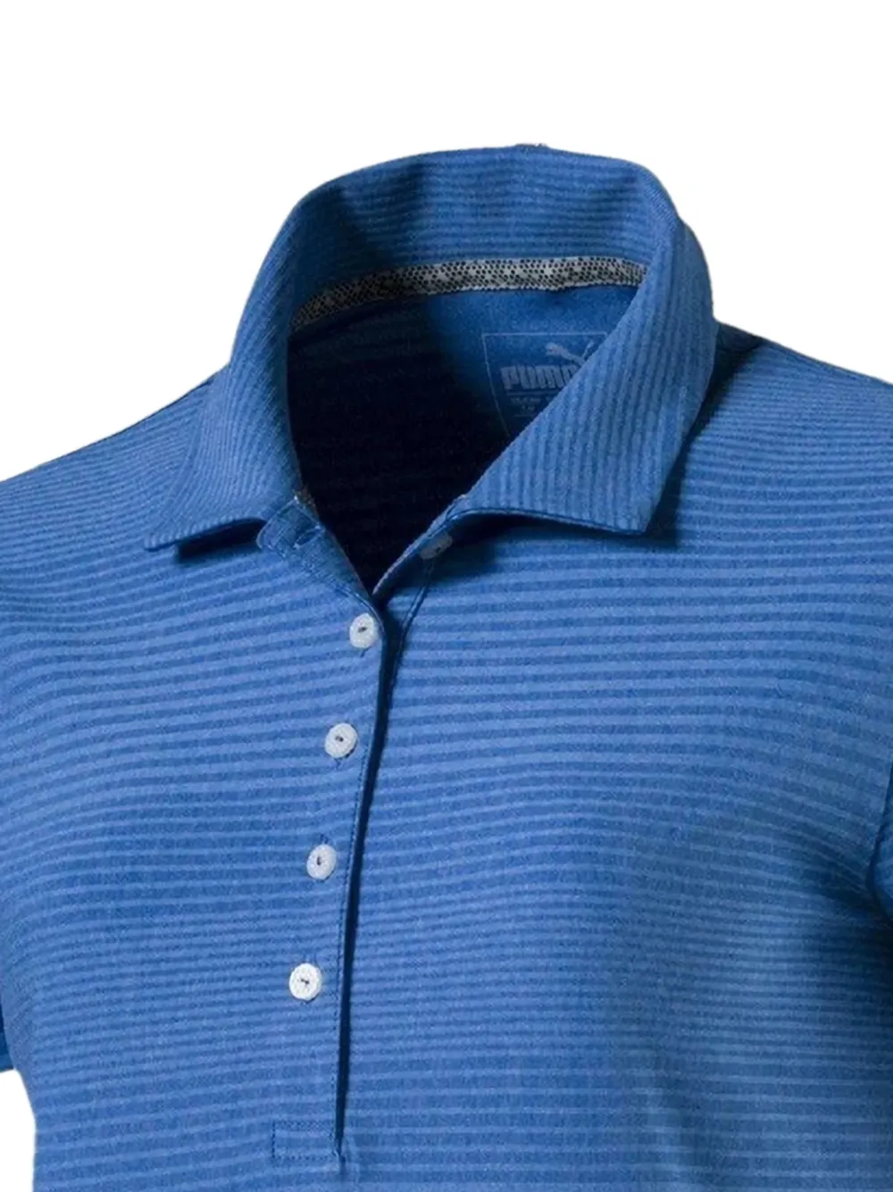  Puma Striped-pattern Polo Shirt - Blue 