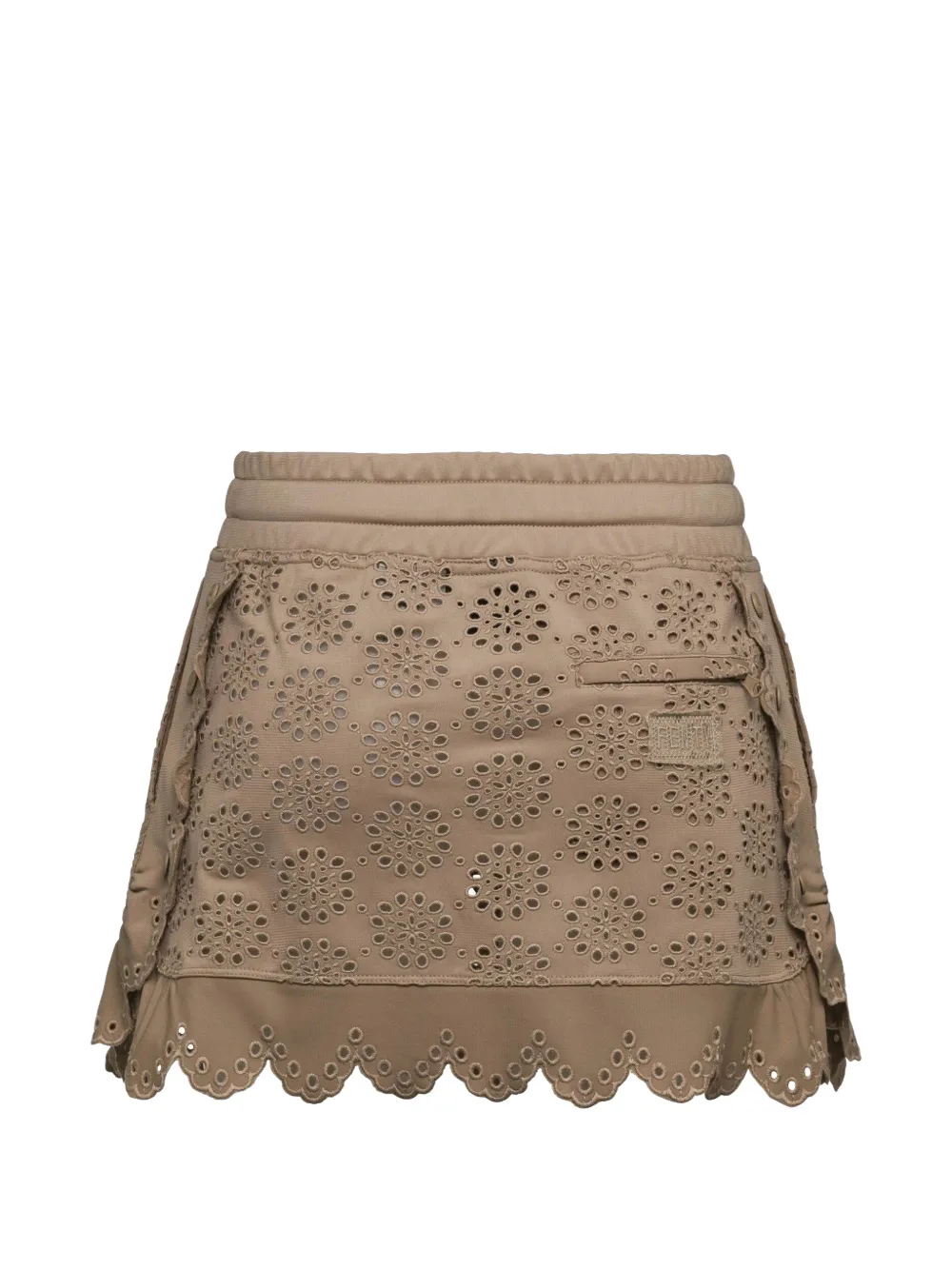  Puma X Fenty Scalloped Eyelet Mini Skirt - Neutrals 