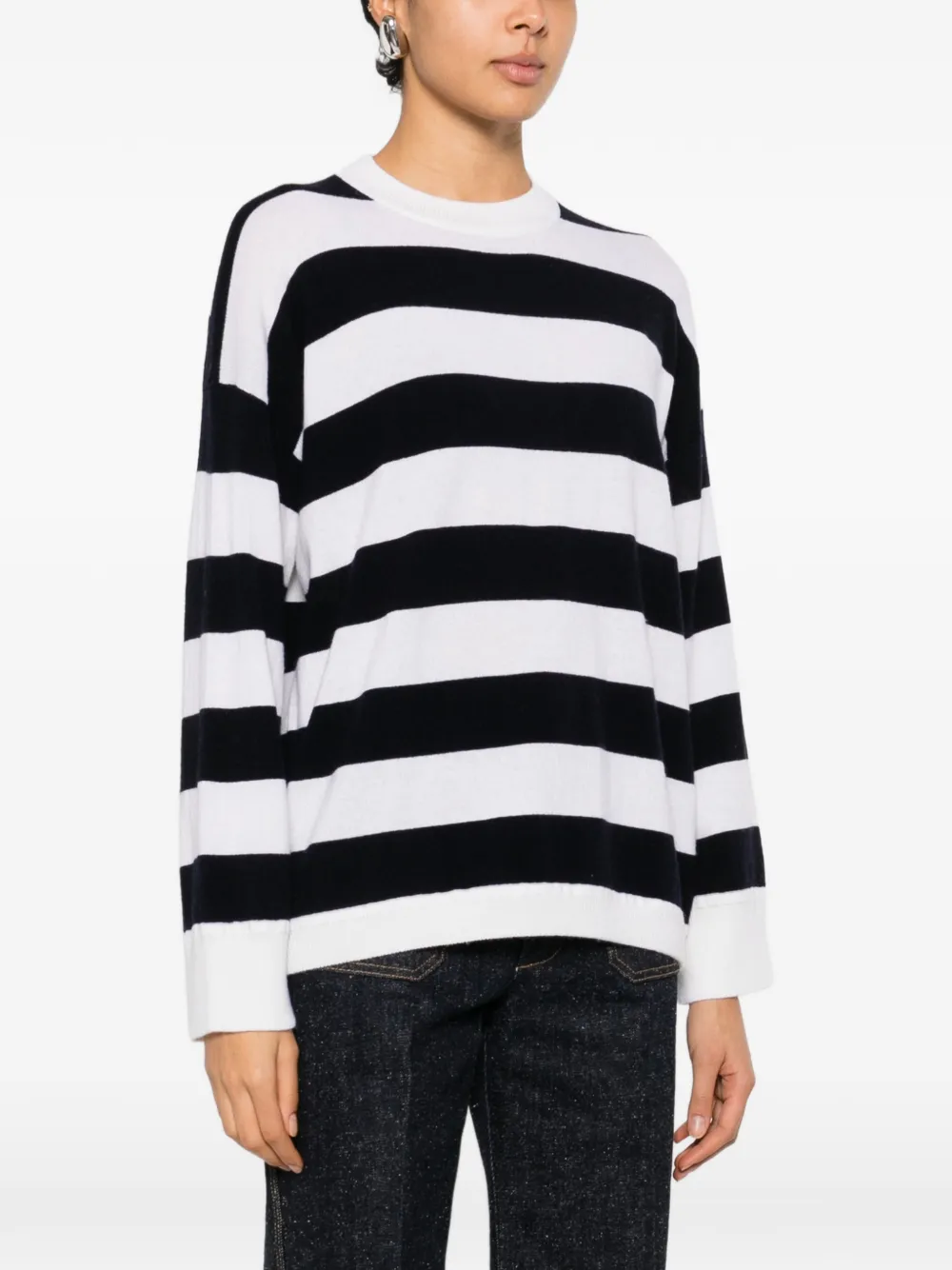 Striped-Pattern Sweater