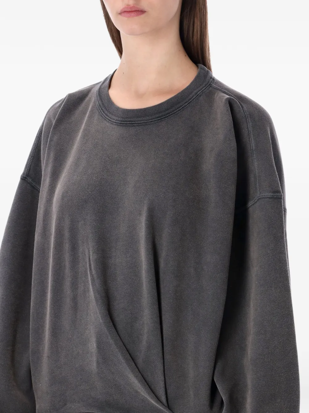 Marant Étoile Crewneck Twisted Fleece in Grey, view 3