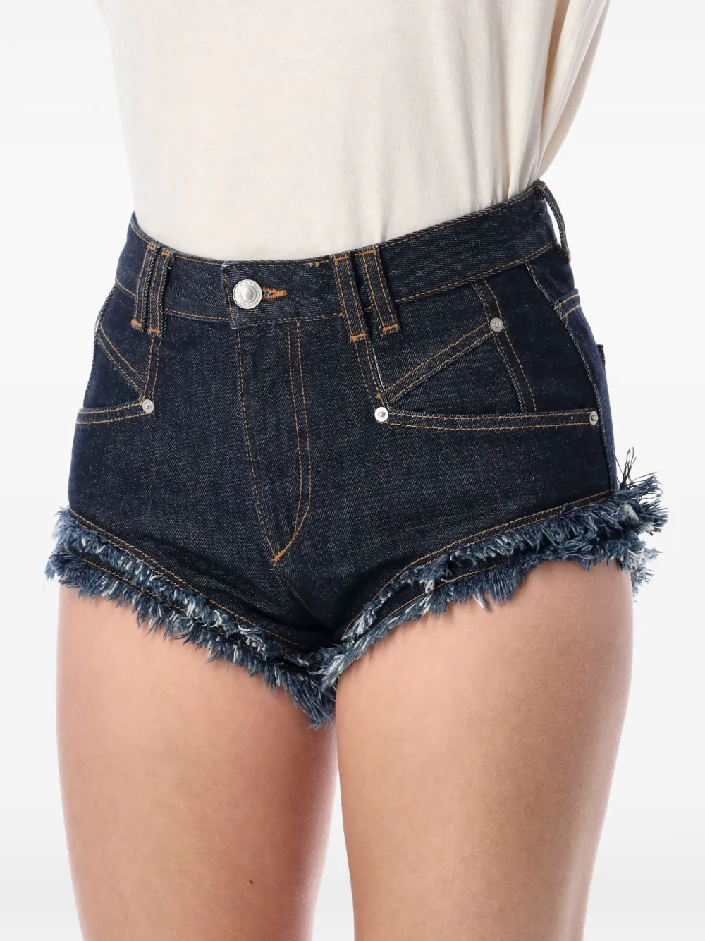  Isabel Marant Eneidala Denim Shorts - Blue 