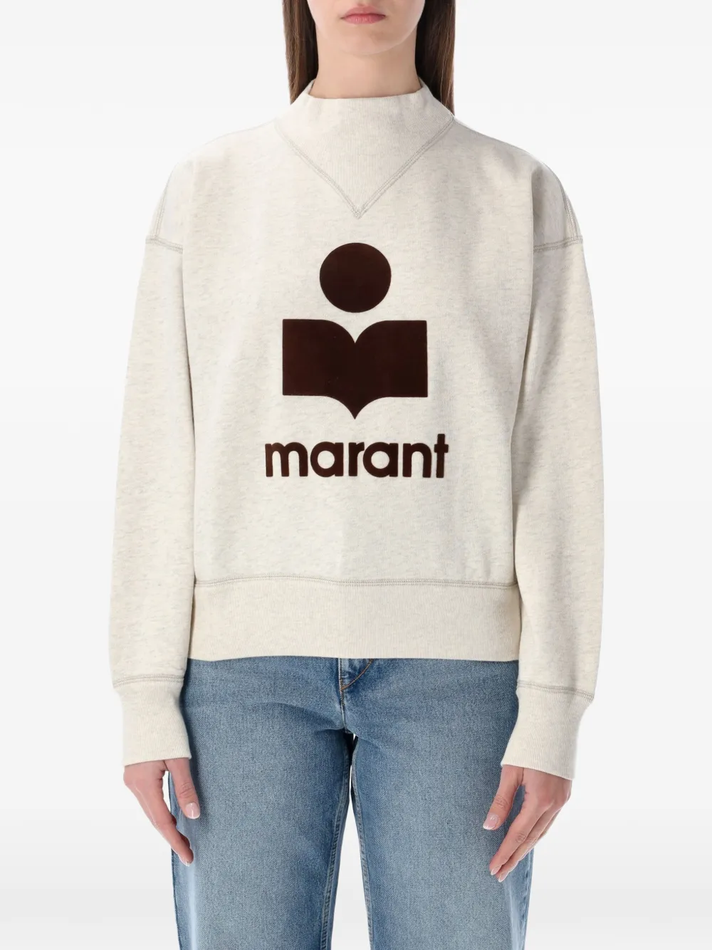MARANT ÉTOILE logo crew neck - Nude
