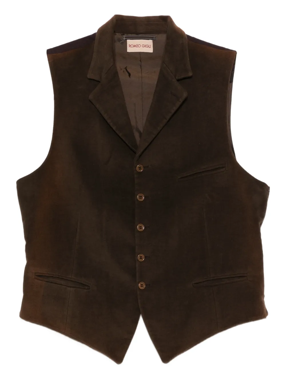 Romeo Gigli Pre-Owned Gilet bicolore anni '90 - Marrone