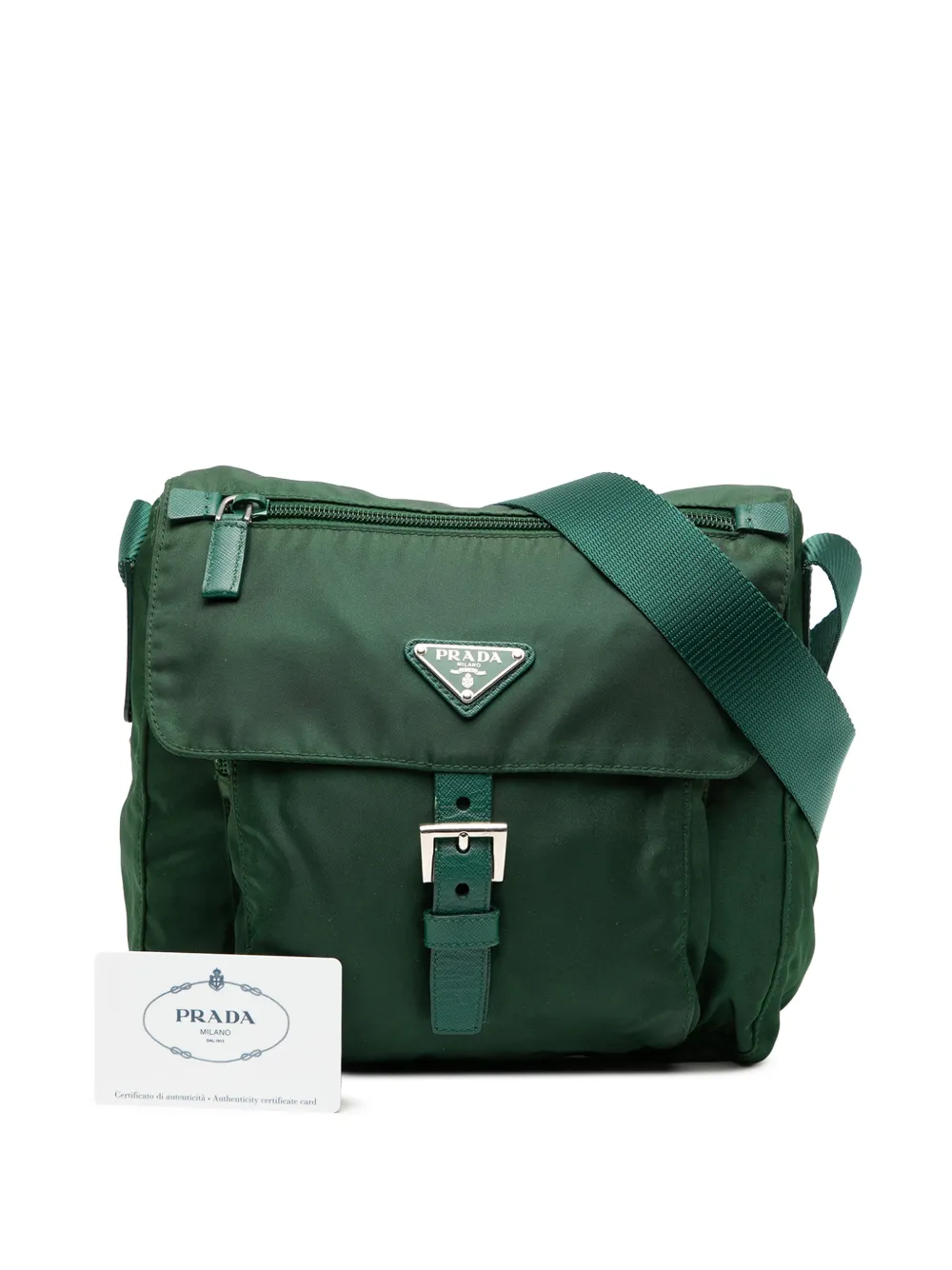 Prada Pre-Owned 2013-2025 Tessuto Zip Buckle Messenger Bag crossbody bag | Men | Image 2