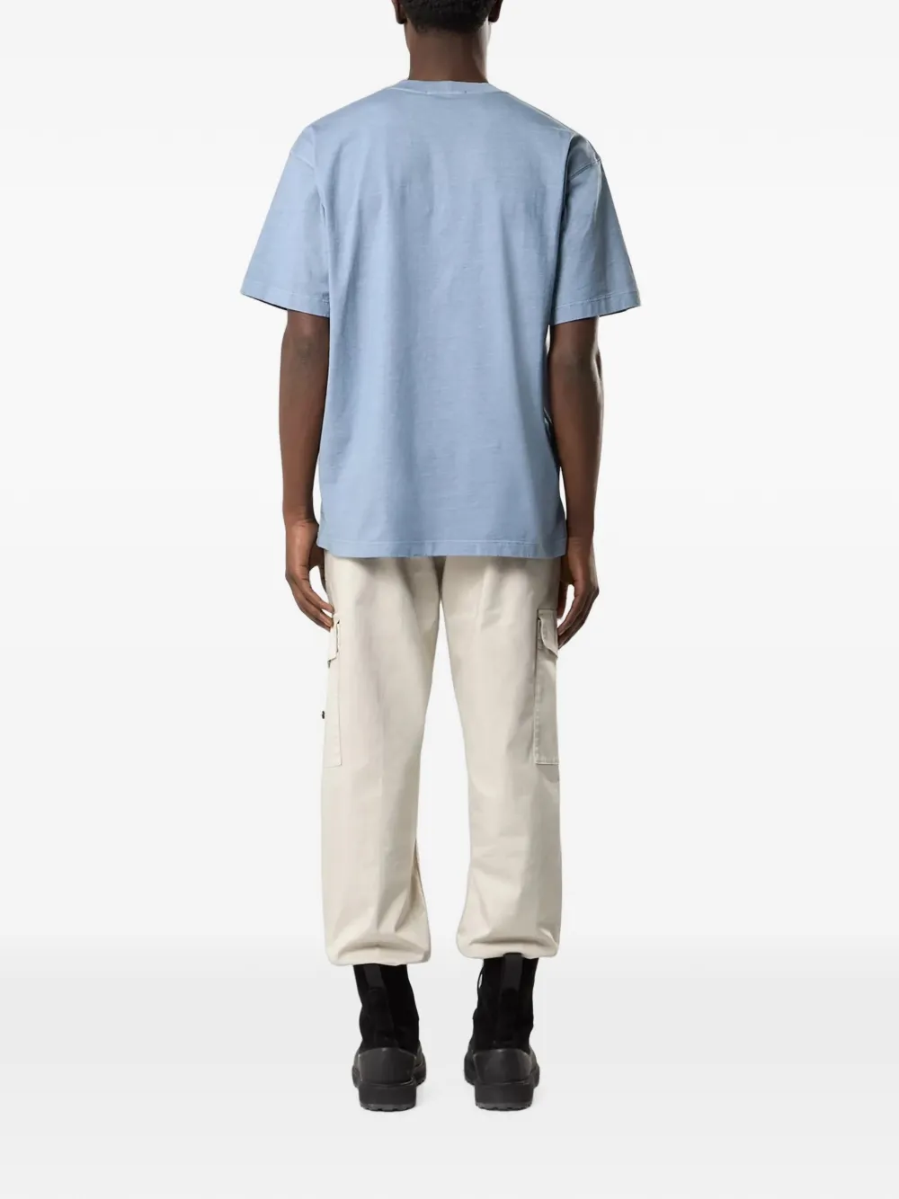 Stone Island T-shirt met logopatch Blauw