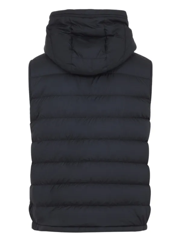 Moncler フーデッド パデッドベスト | ブラック | FARFETCH JP