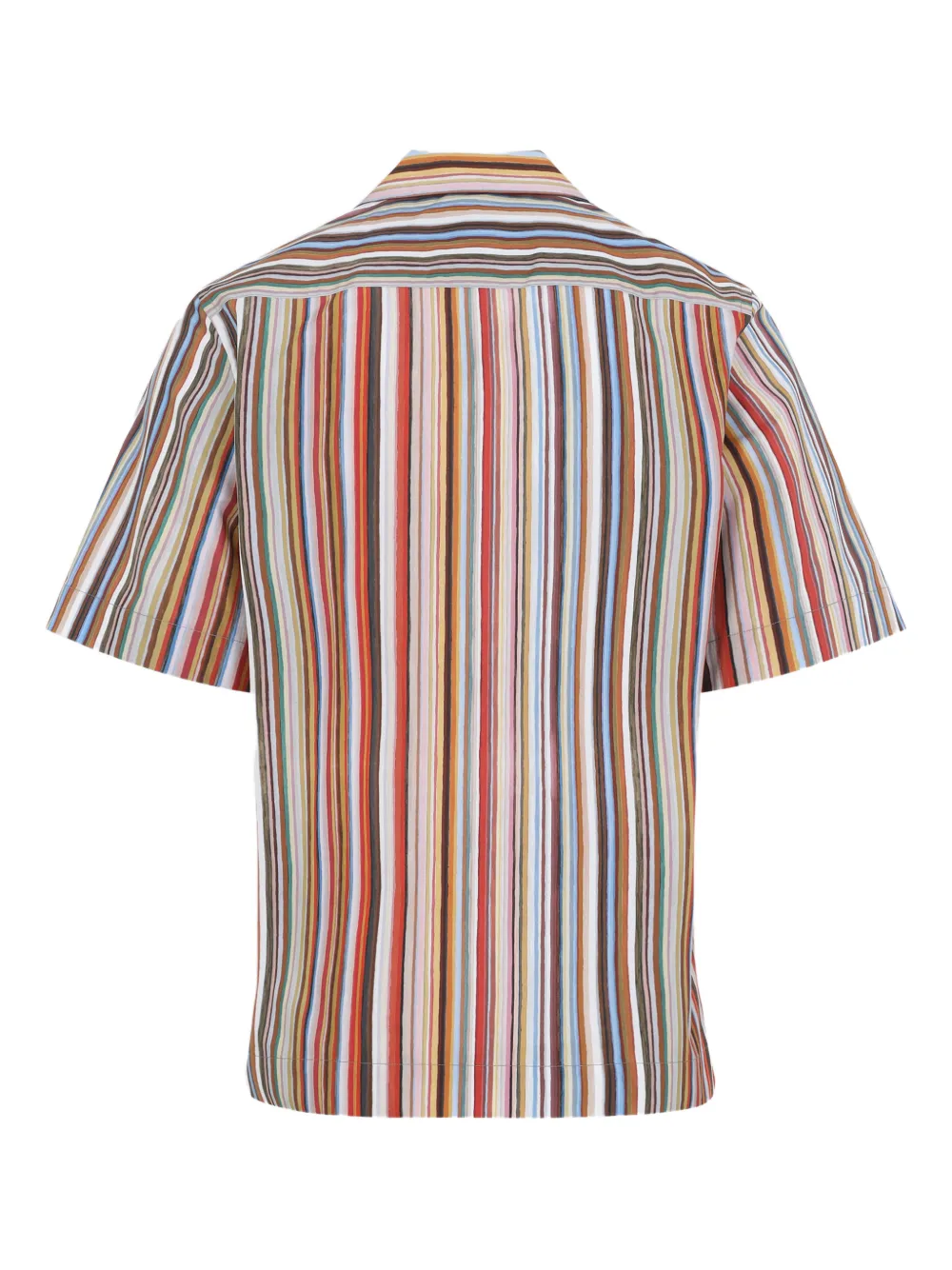 Paul Smith Short Sleeve Regular Fit Striped Shirt In Pink