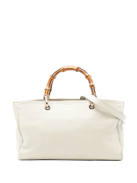 Gucci Pre-Owned 2016-2025 Medium Calfskin Bamboo Shopper satchel