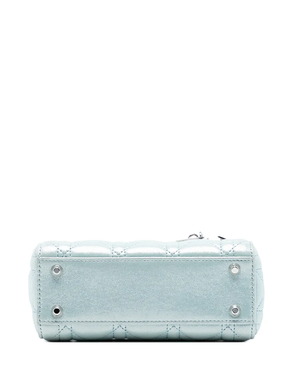 2015 Mini Iridescent Lambskin Cannage Lady Dior Satchel
