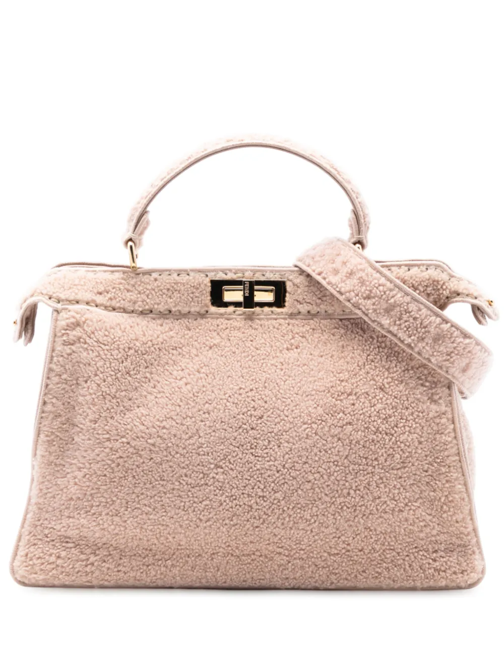 Fendi Pre-Owned 2010-2025 Large Shearling Peekaboo ISeeU satchel | Pink | Image 1