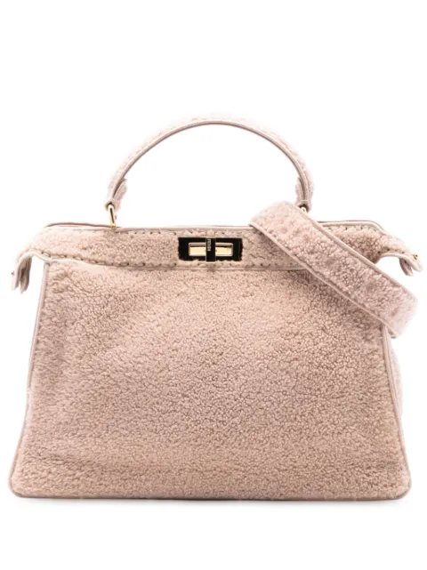 Fendi Pre-Owned 2010-2025 Large Shearling Peekaboo ISeeU satchel