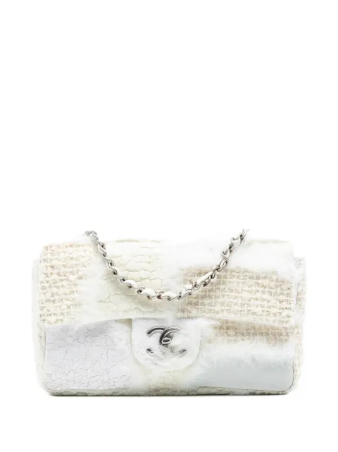 CHANEL Pre-Owned 2010-2011 Medium Tweed and Mixed Medium Patchwork Single Flap shoulder bag
