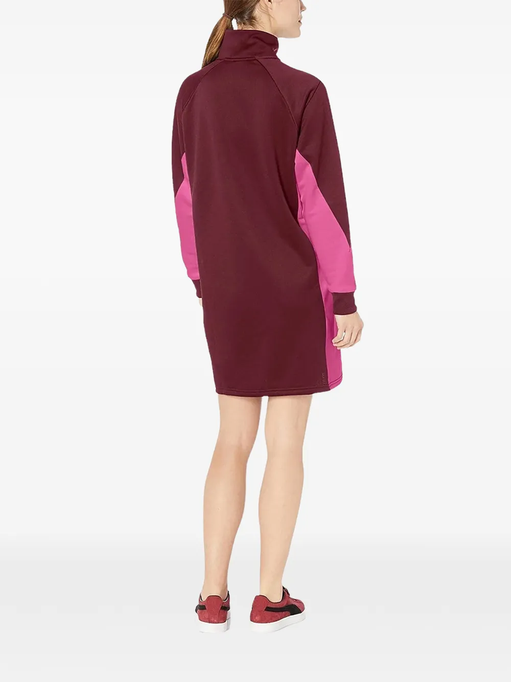 PUMA Jurk met rits en lange mouwen Rood