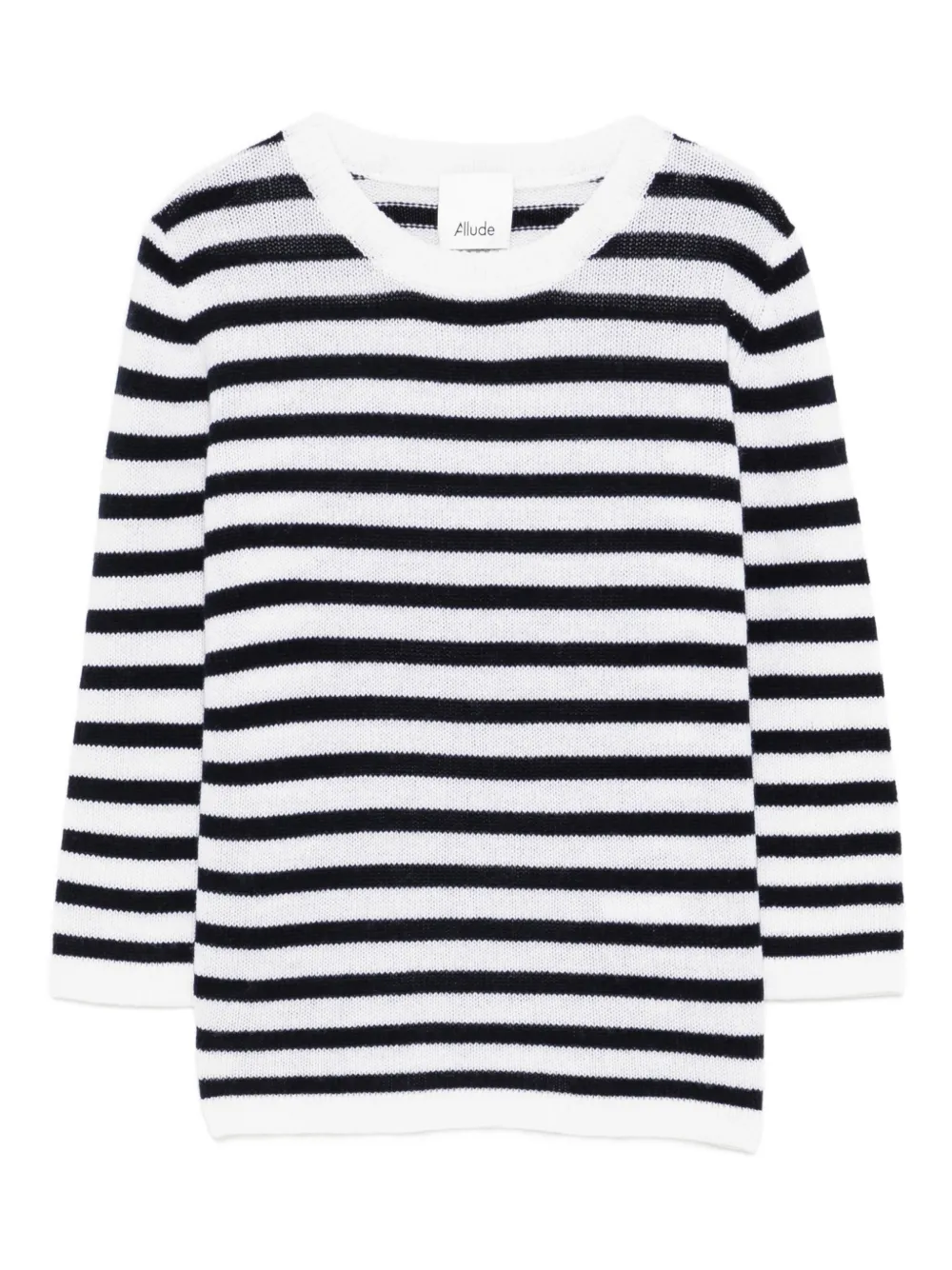 Allude striped-pattern sweater - Bianco