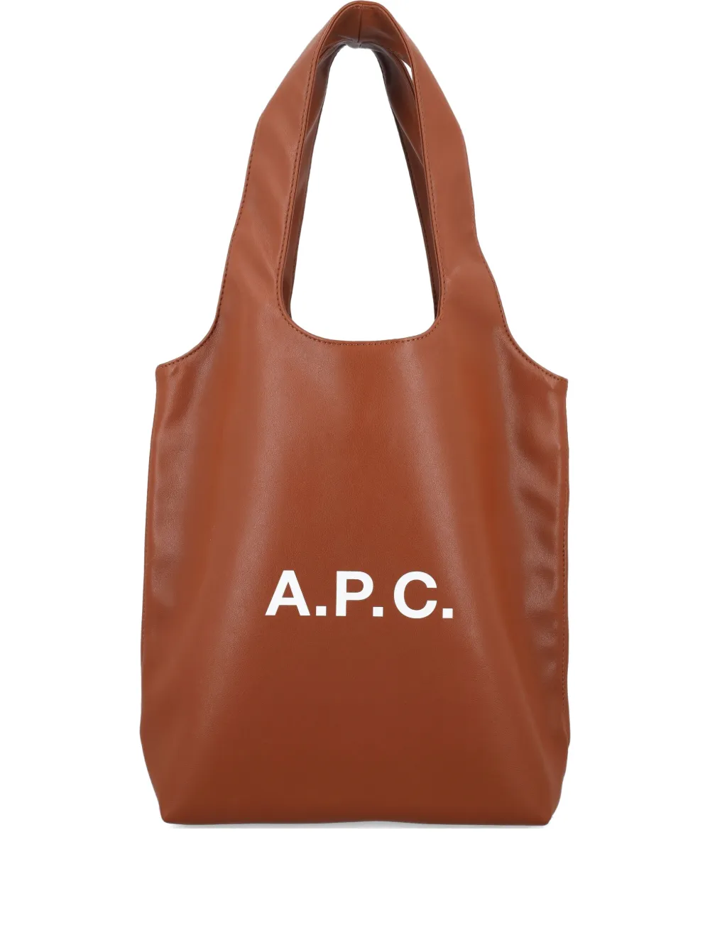 A.P.C. sac cabas à logo | marron | Image 1