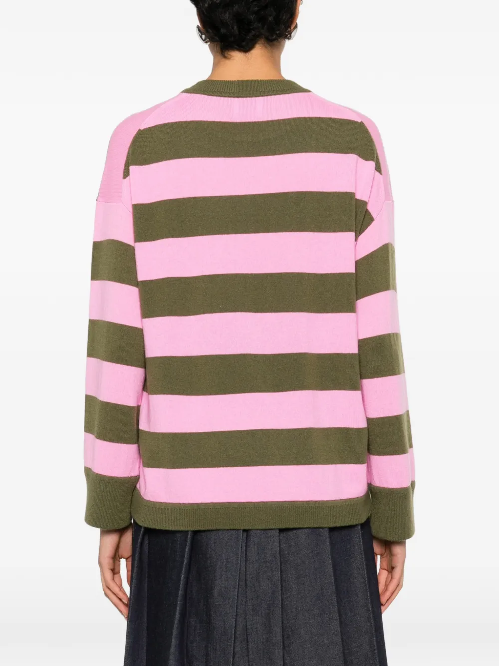 Allude Gestreepte trui Roze