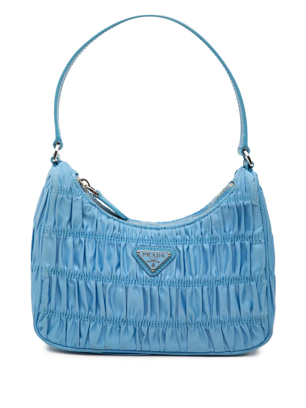 Prada Pre-Owned 2019-2025 Tessuto Gaufre Re Edition shoulder bag | Blue | Image 1