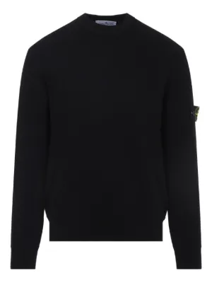 Stone Island バッジ クルーネック セーター | ブラック | FARFETCH JP