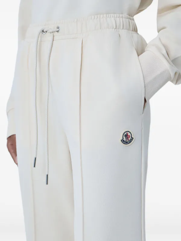 Moncler logo-patch Drawstrings Trousers | Neutrals | FARFETCH AO