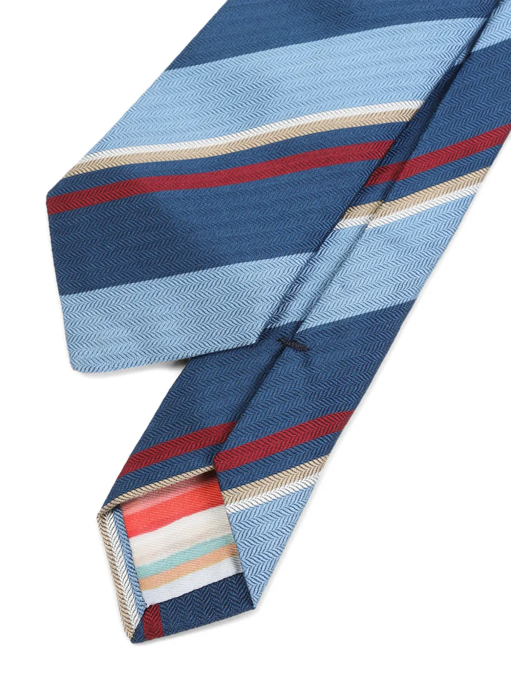 Paul Smith striped silk tie - Blauw