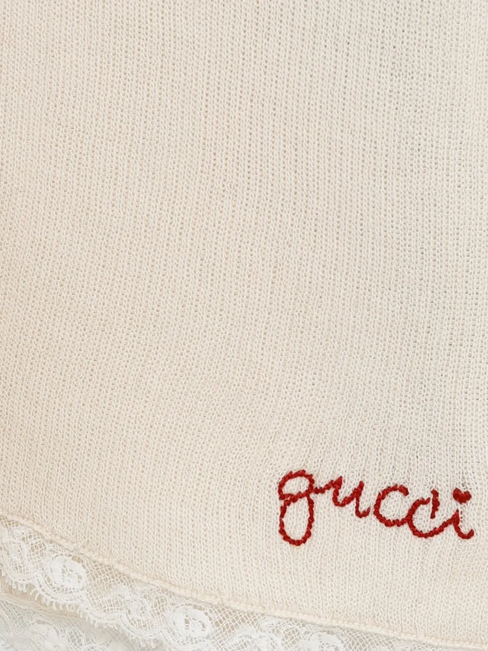 Gucci Vest met kanten afwerking Beige