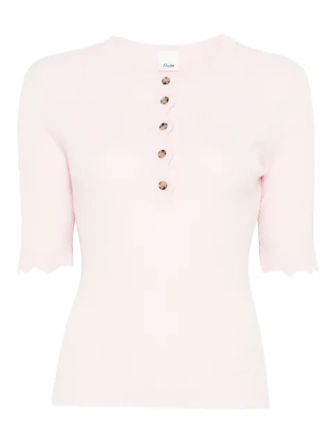 Allude Blusa canelada com fechamento por botão