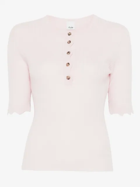 Allude button-fastening ribbed top