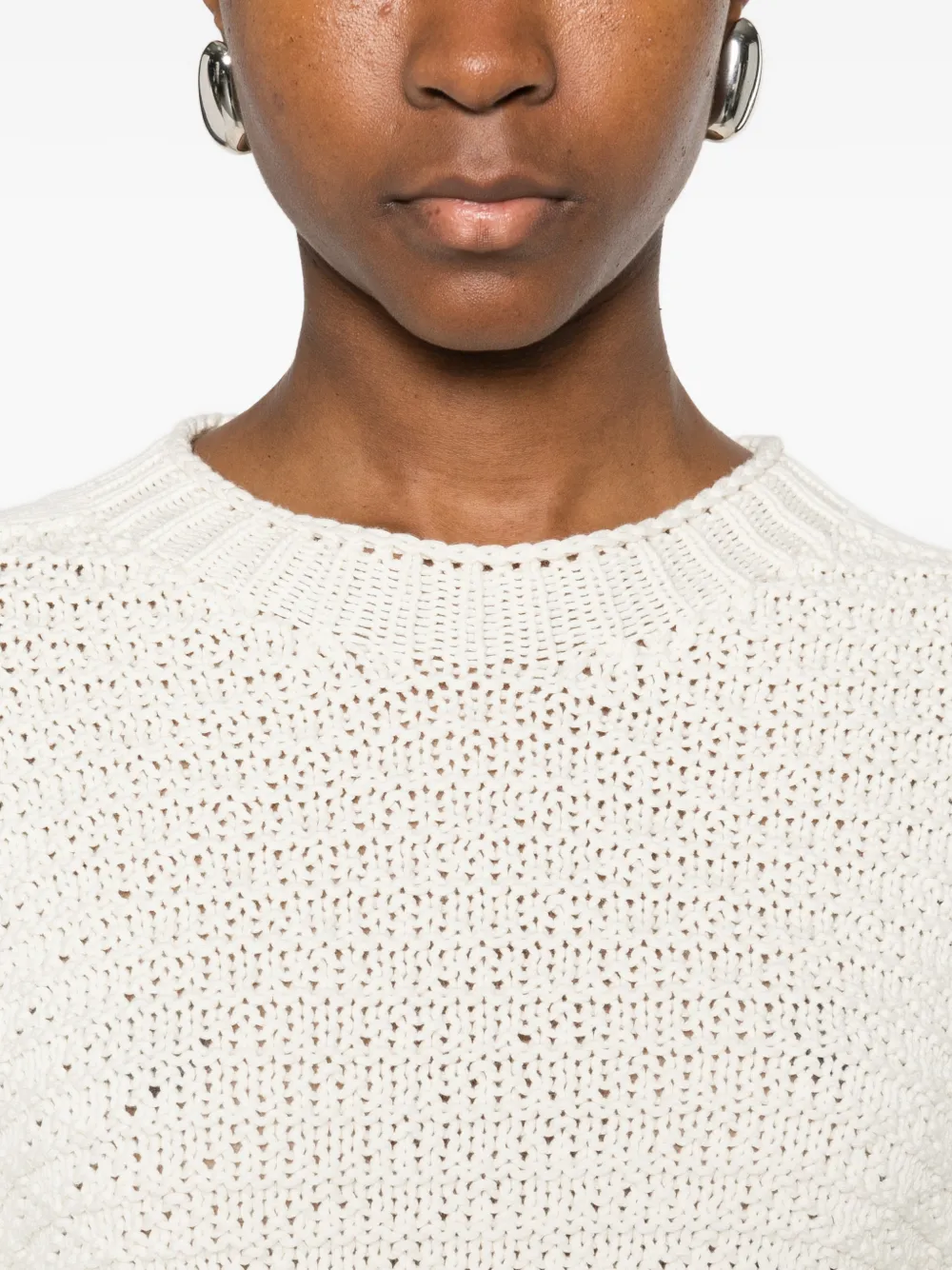 Emporio Armani Gebreide trui met textuur Beige