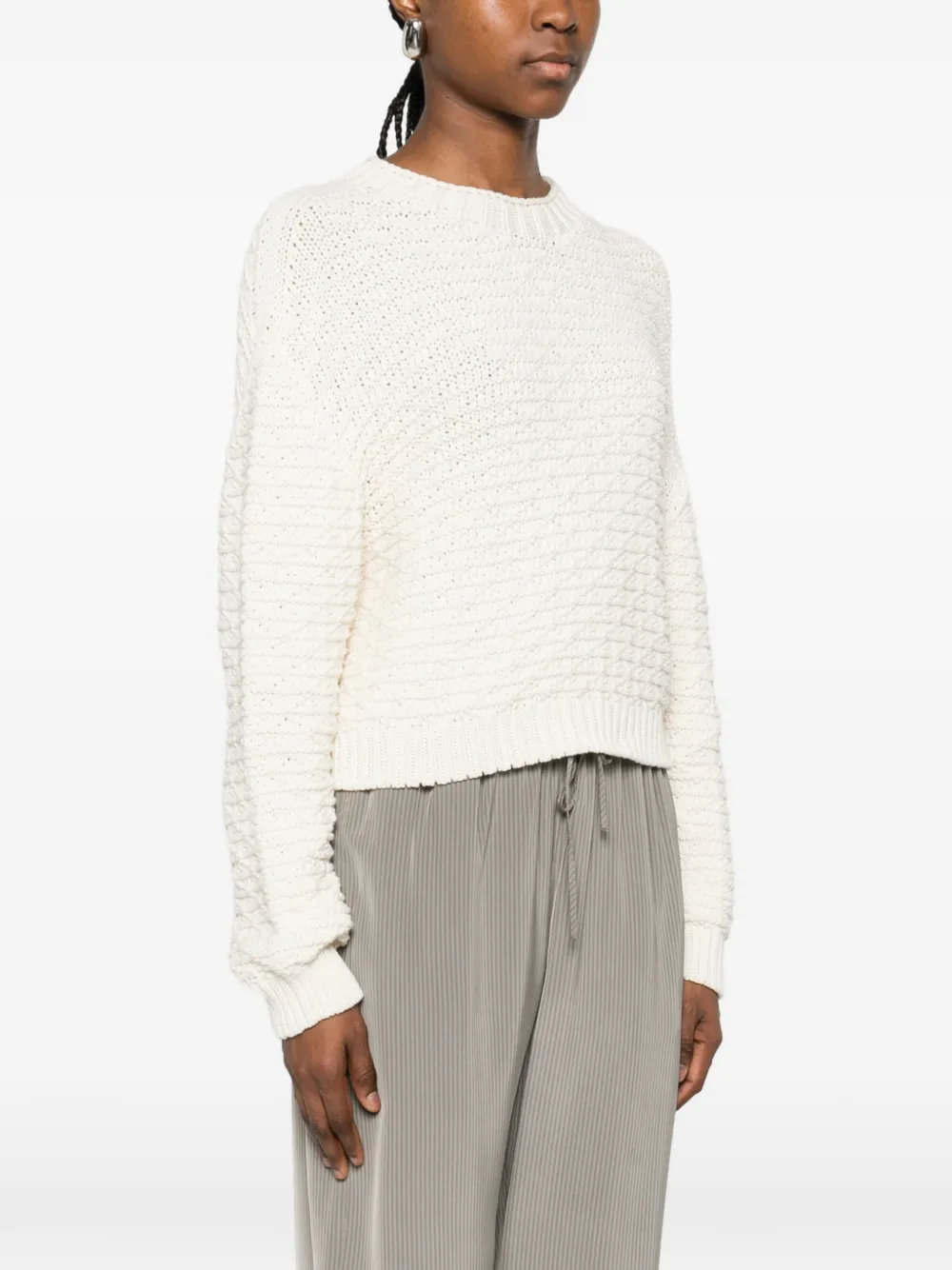 Emporio Armani Gebreide trui met textuur Beige
