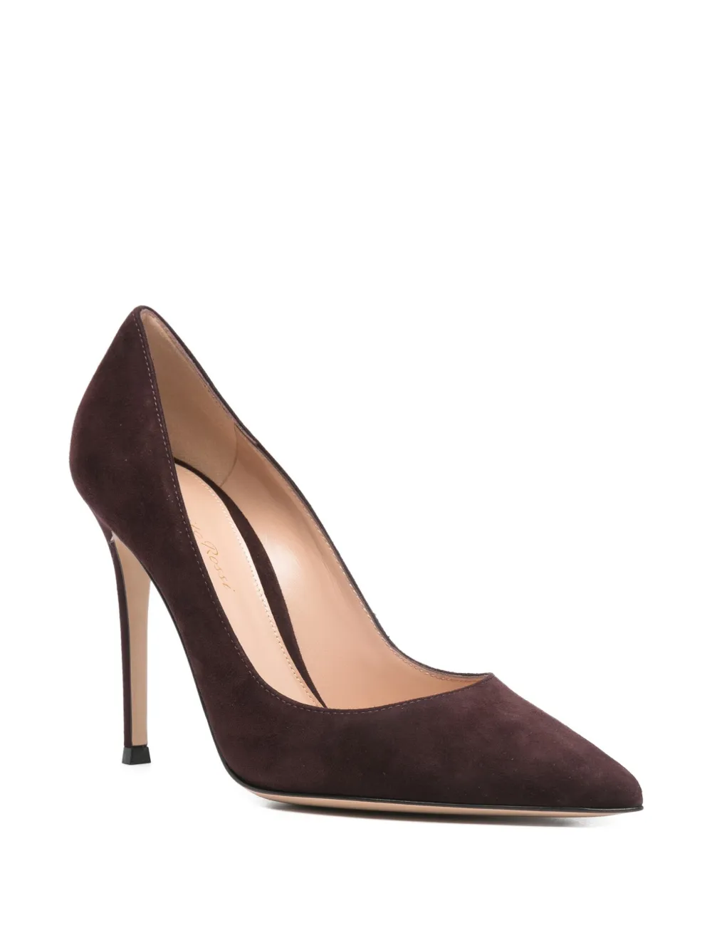 Gianvito Rossi Pumps met puntige neus Bruin