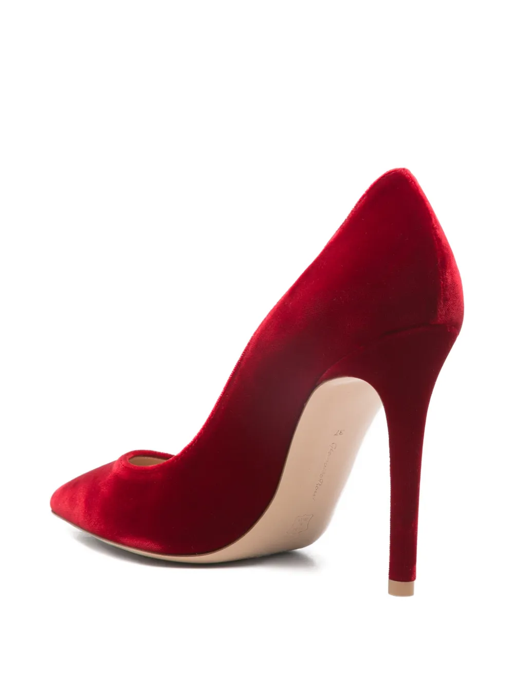 Gianvito Rossi Fluwelen pumps Rood