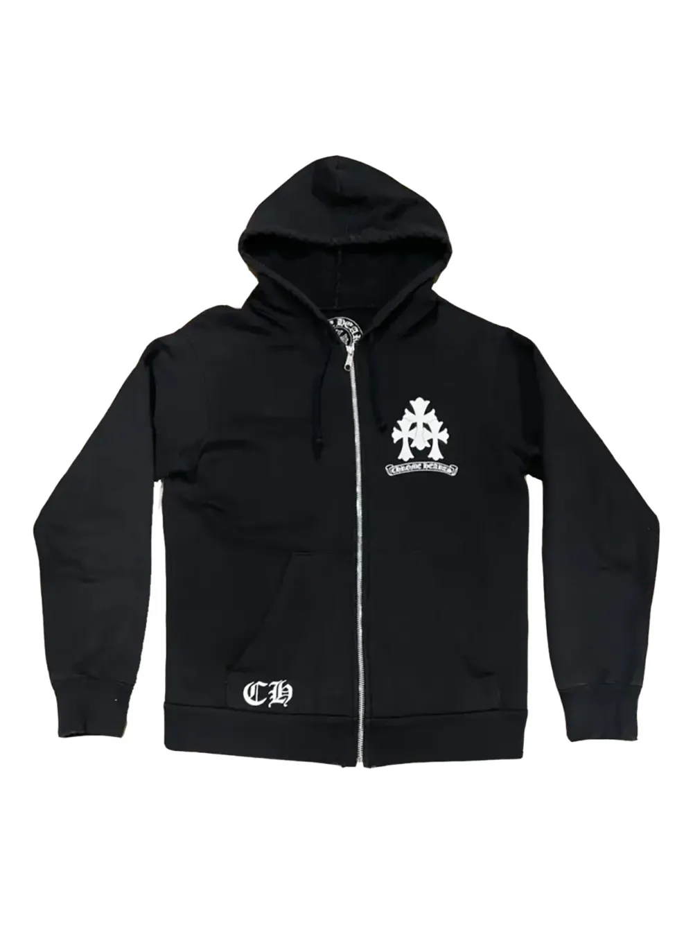Chrome Hearts  hoodie Triple Cross con logo y cierre | negro | Image 1