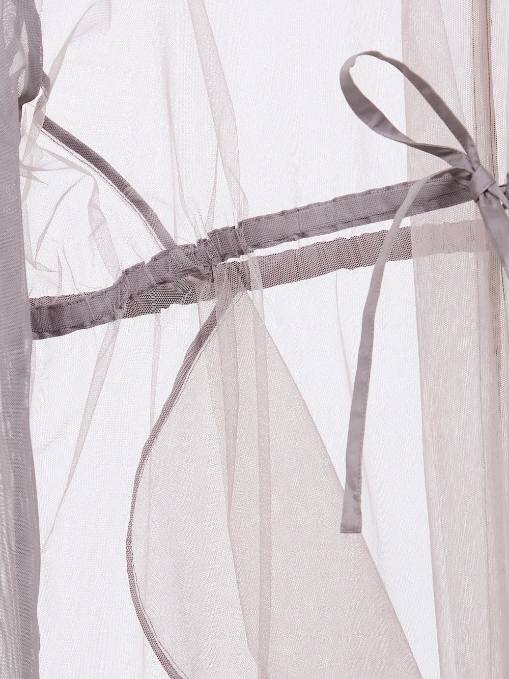  Rick Owens Tie Tulle Coat - Grey 