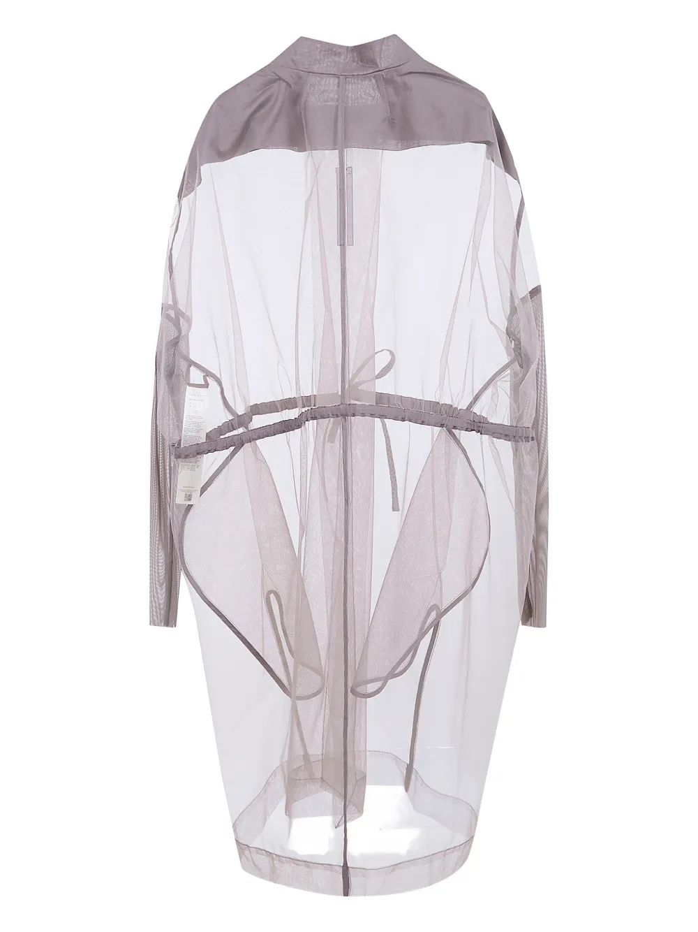 Rick Owens tie tulle coat - Grijs