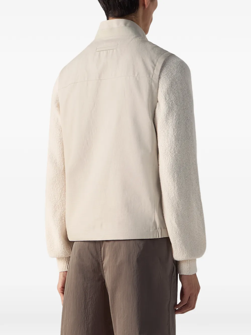Zegna Linnen gilet met rits Beige
