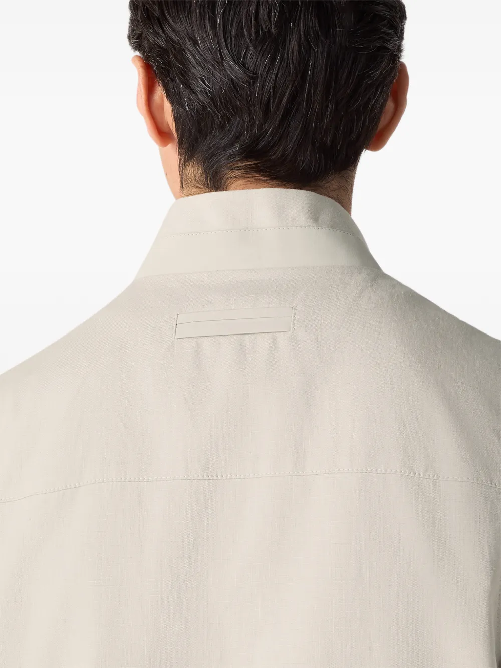 Zegna Linnen gilet met rits Beige