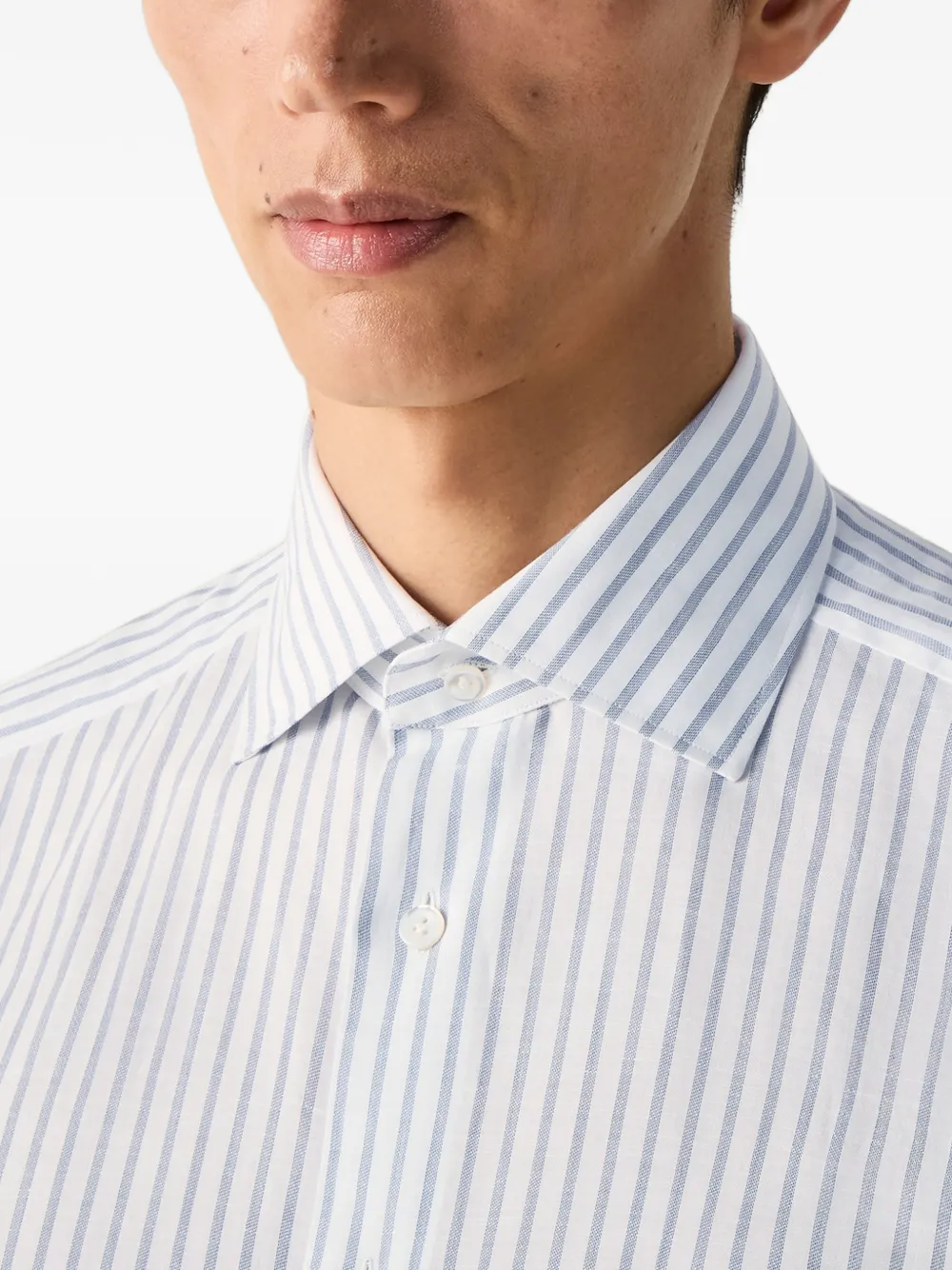 Zegna Gestreept overhemd Wit