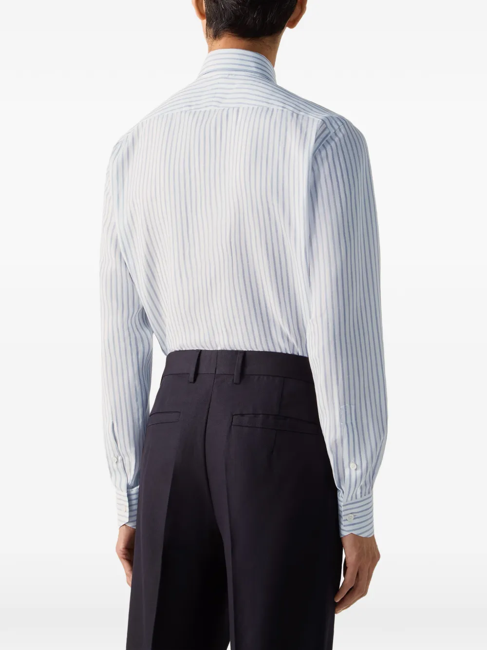 Zegna Gestreept overhemd Wit