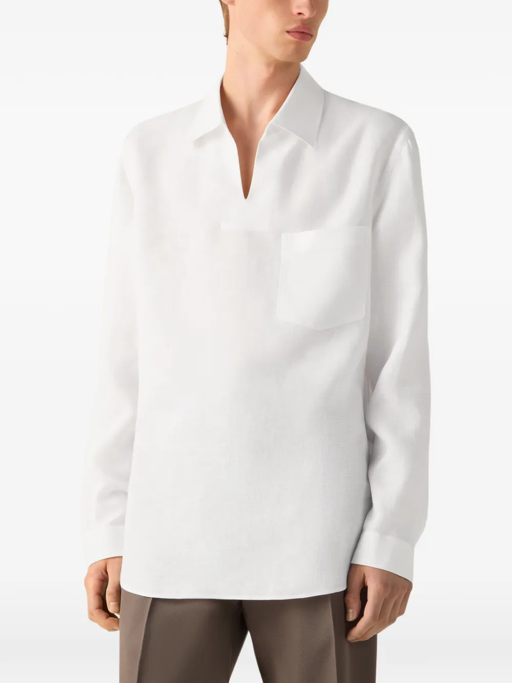 Zegna Oasi T-shirt met lange mouwen Wit