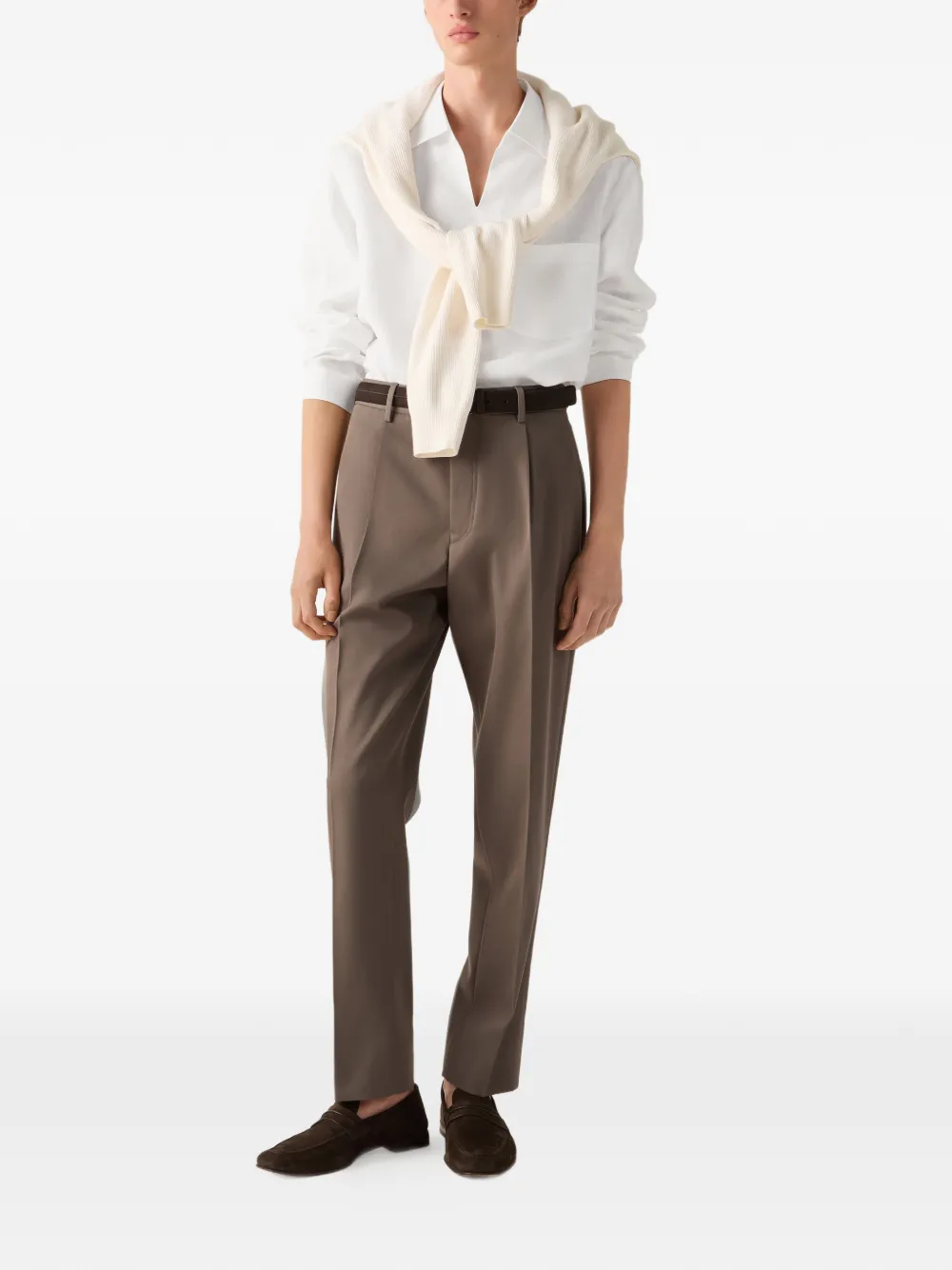 Zegna Oasi T-shirt met lange mouwen Wit