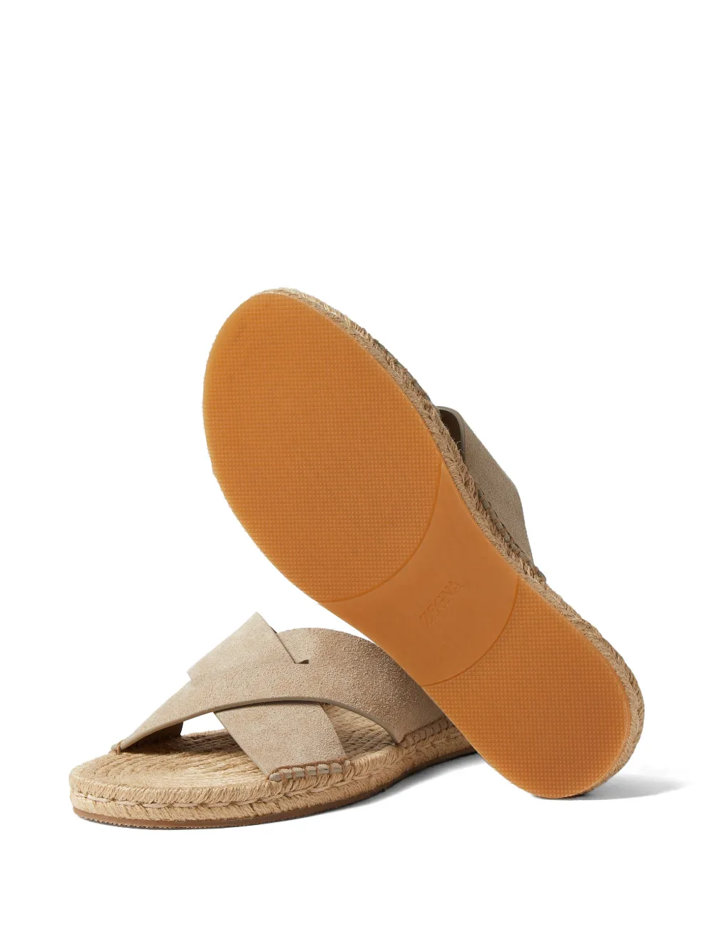 Zegna Sandalen met gekruiste bandjes Beige