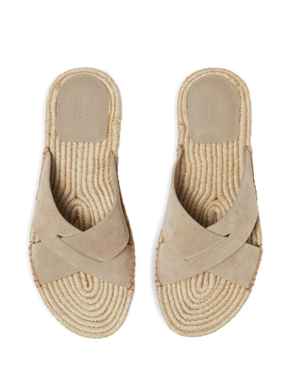 Zegna Sandalen met gekruiste bandjes Beige