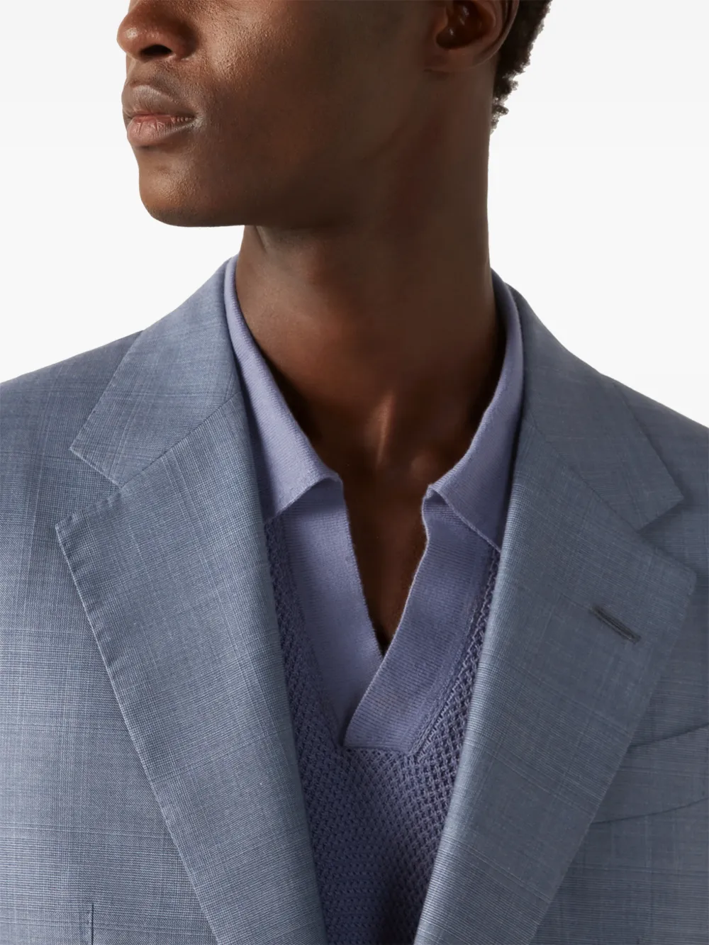 Zegna Lichtblauw pak van Centoventimila wol