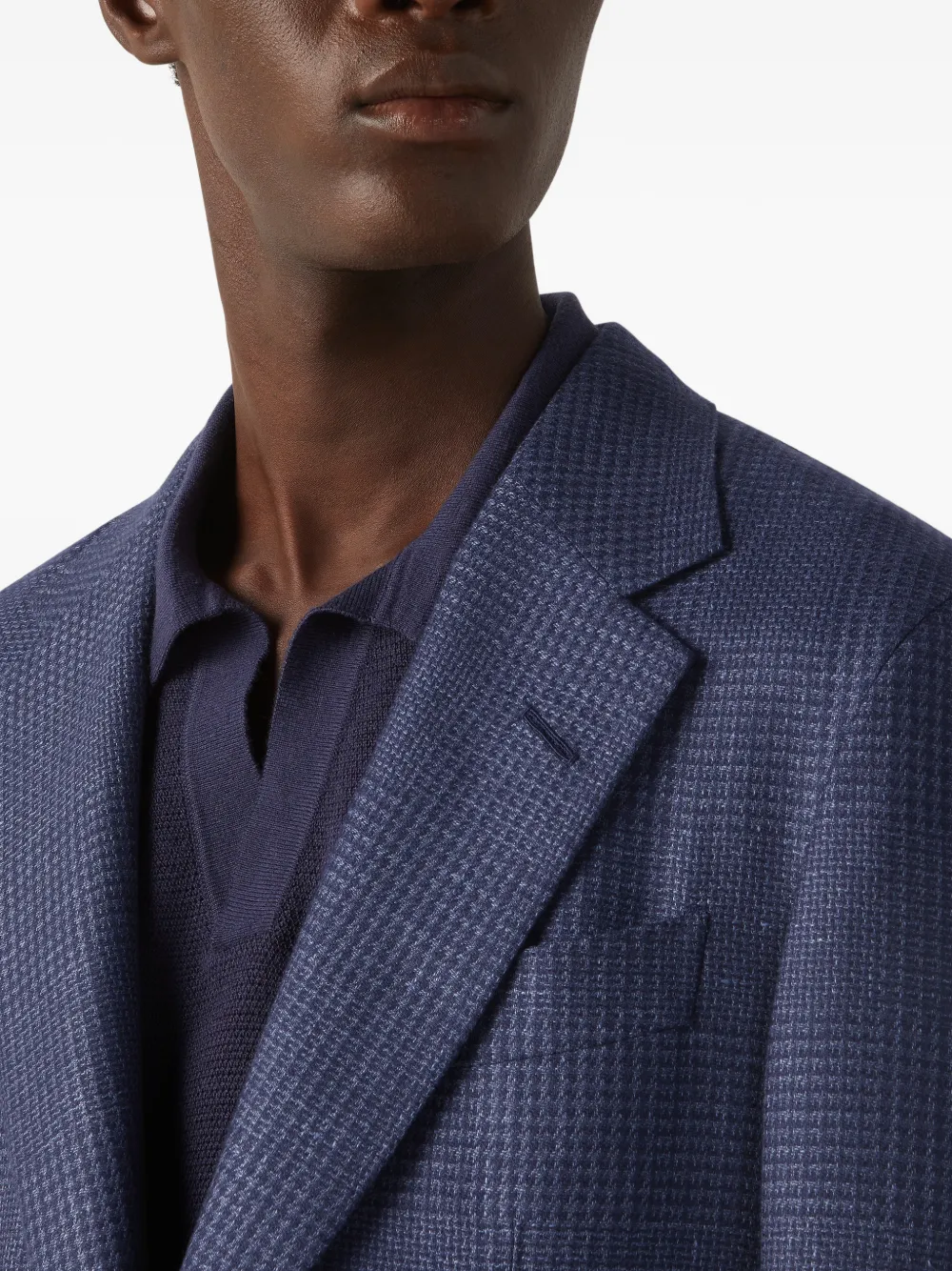 Zegna Geruite blazer Blauw