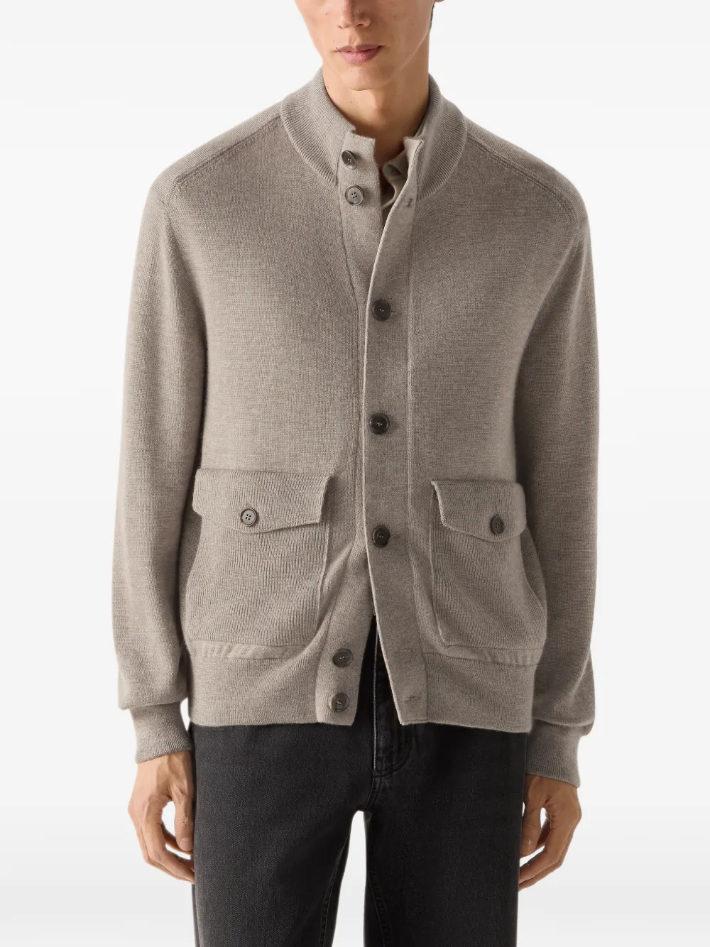  Zegna Button-up Cardigan - Neutrals 