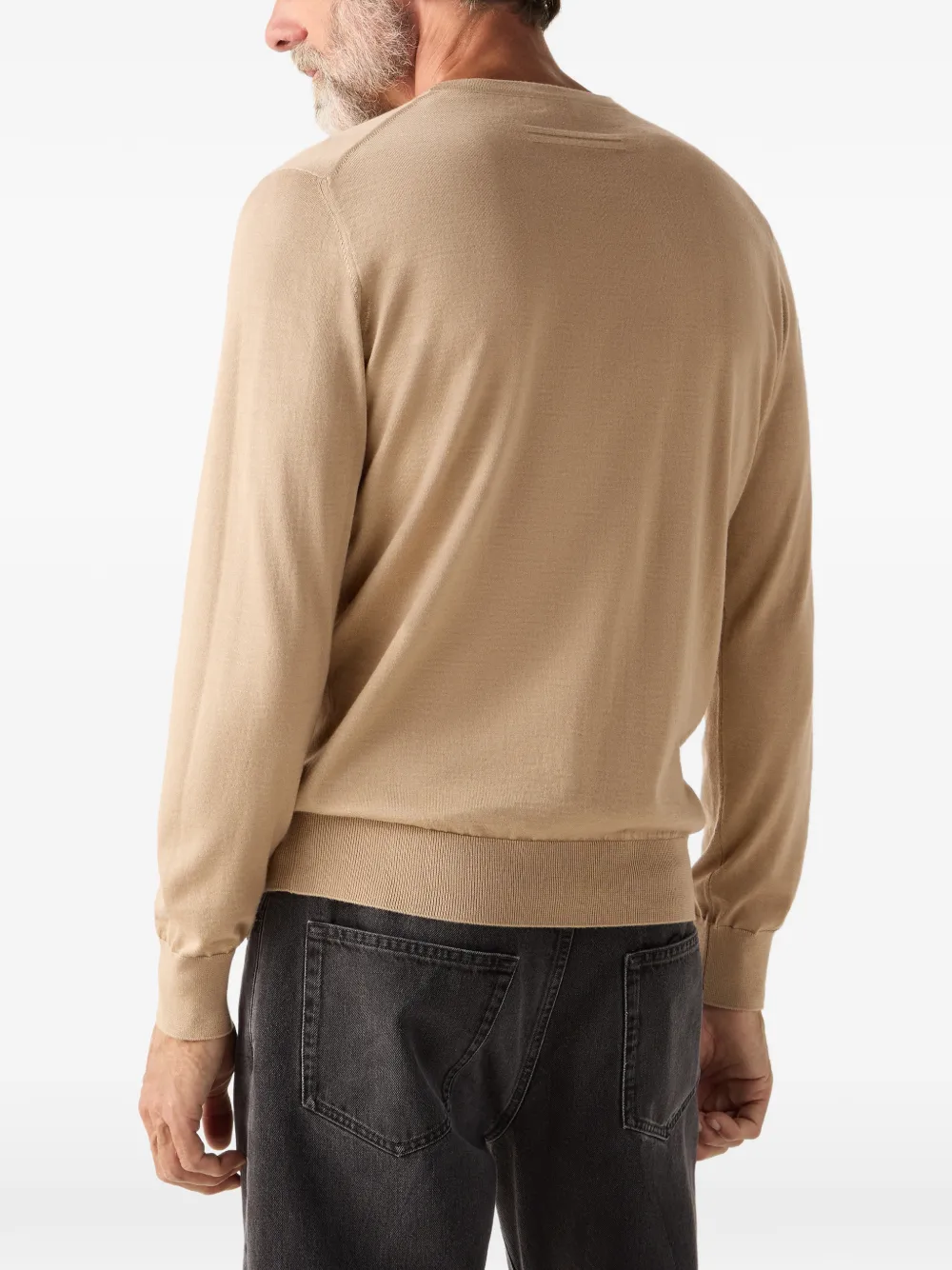 Zegna Trui met ronde hals Beige