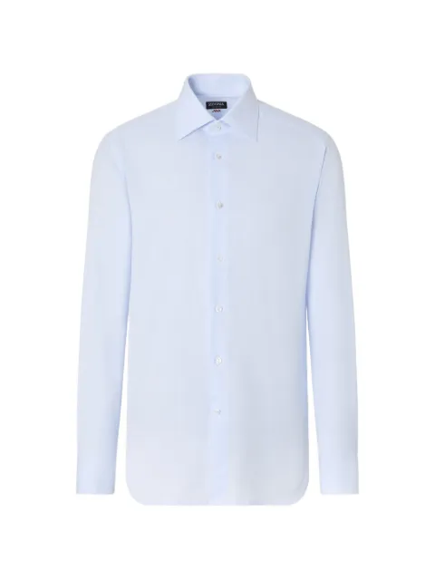 Zegna micro-checked cotton shirt
